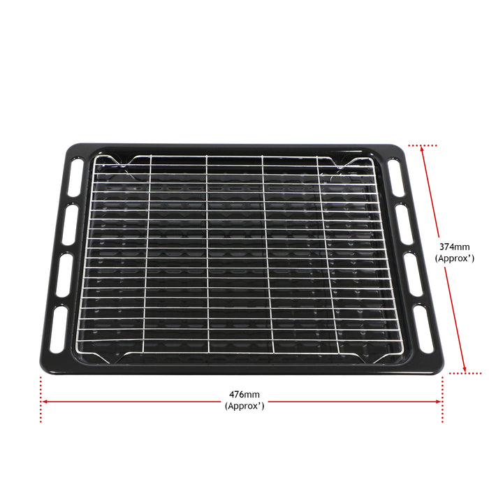 Oven Grill Tray Crisper Shelf For Whirlpool Full Width Bottom Drip Base Pan Rack 476mm x 374mm