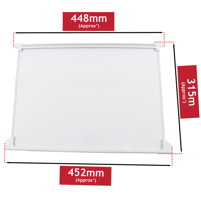 Beko Fridge Glass Shelf Upper Top Middle Front Rear Edge Trims 4331213900