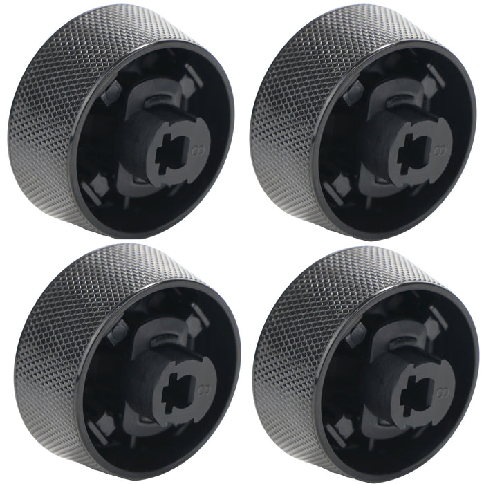 Control Knobs for Lamona LAM1706 Ceramic Hob C00889465 210480799 (Black, Pack of 4)