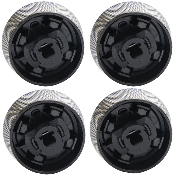 Control Knobs for Lamona LAM1706 Ceramic Hob C00889465 210480799 (Black, Pack of 4)