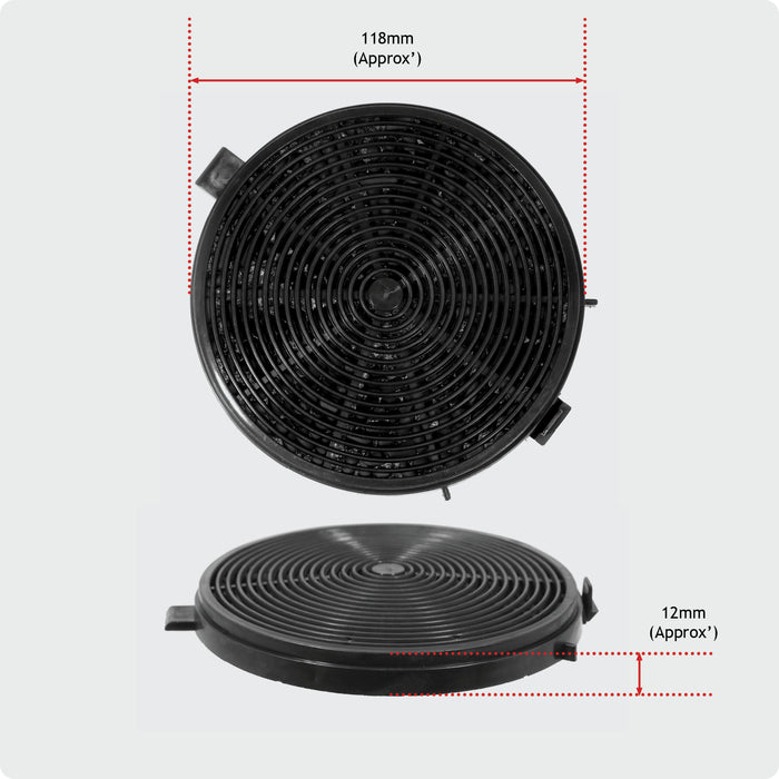 Carbon Charcoal Filter CF04 Replacement for COMFEE PYRA17 GLAV17 Cooker Hoods