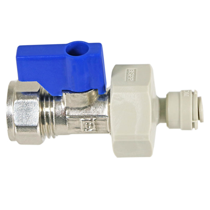 American Fridge Freezer 15mm Compression Valve 1/4" 3/4" BSP Water Tap Pipe Adaptor Connector