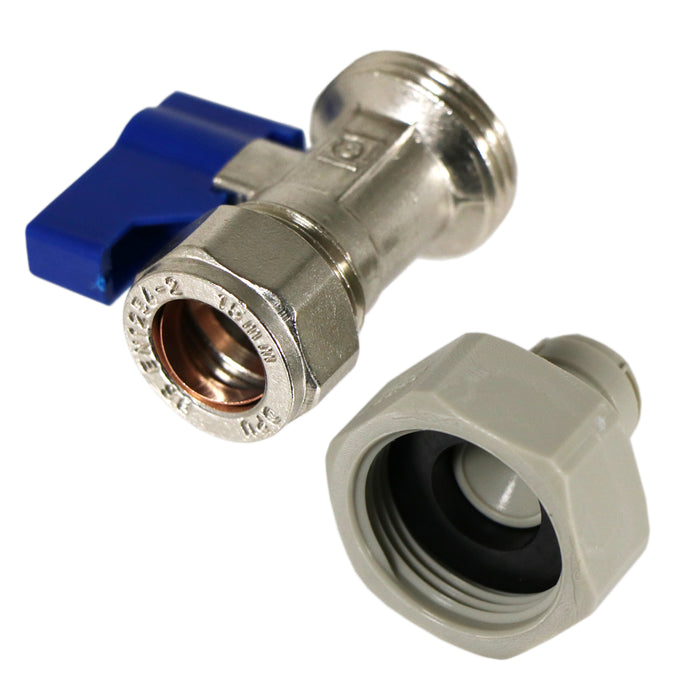 American Fridge Freezer 15mm Compression Valve 1/4" 3/4" BSP Water Tap Pipe Adaptor Connector