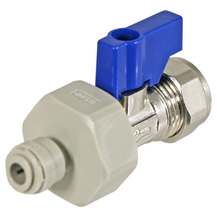 American Fridge Freezer 15mm Compression Valve 1/4" 3/4" BSP Water Tap Pipe Adaptor Connector