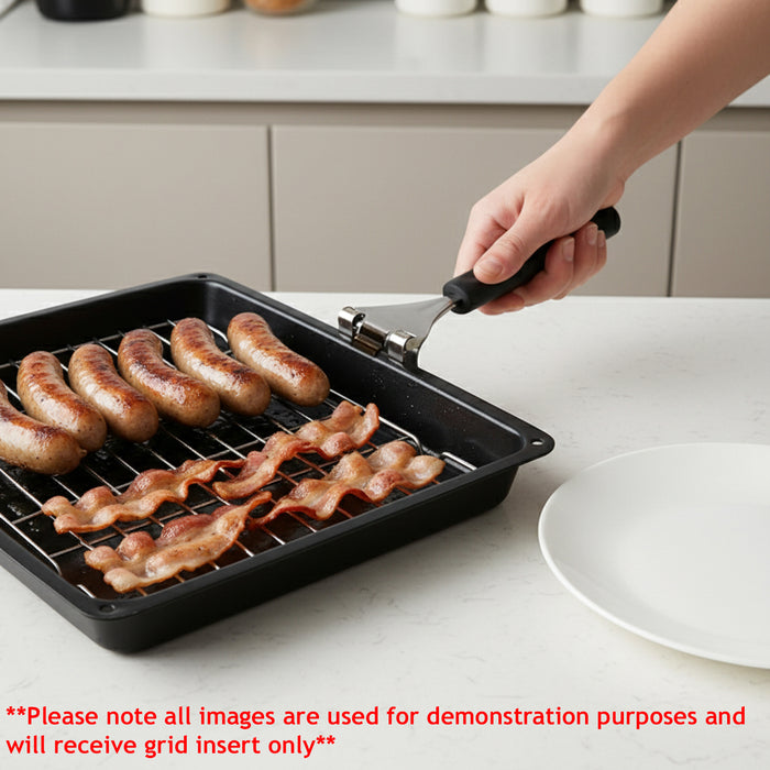 Grill Pan Rack for Hotpoint Oven Insert Grid Mesh Small Silver Wire 315mm x 185mm