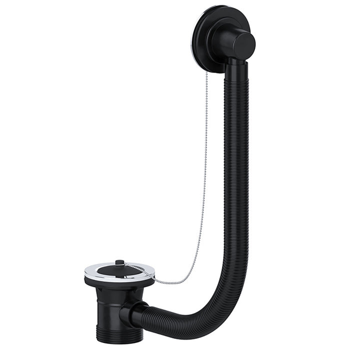 Bath Combination Waste Overflow Plug & Chain 40mm 1.5" (Silver)