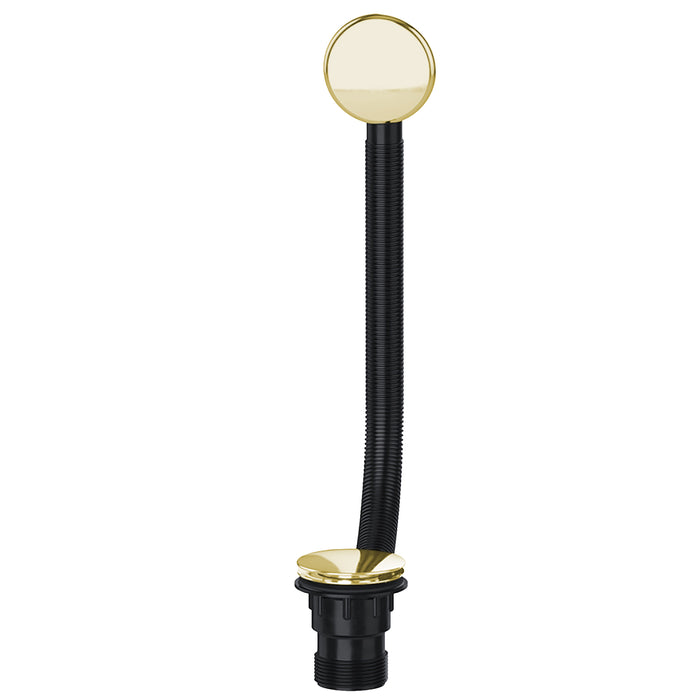 Clicker Bath Waste Plug 40mm 1.5" Combination Click Clack Overflow (Brushed Brass)