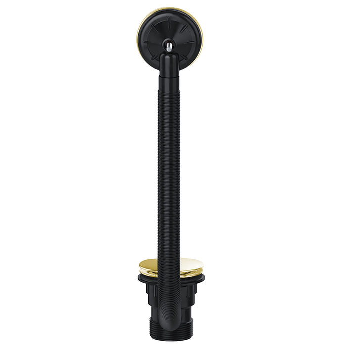 Clicker Bath Waste Plug 40mm 1.5" Combination Click Clack Overflow (Brushed Brass)
