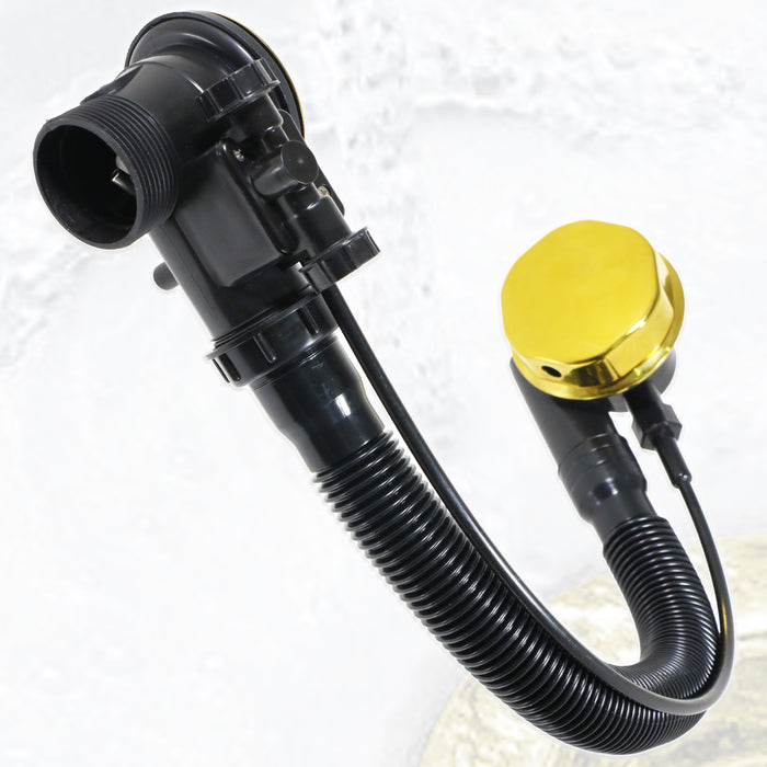 Bath Waste Plug Luxury Combination Chrome Plated Twist Pop Up Overflow (Gold, 40mm / 1.5" BSP)