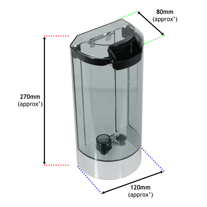 Water Tank Container Compatible with DeLonghi EC680 EC685 EC695 Coffee Espresso Machine (1 Litre)