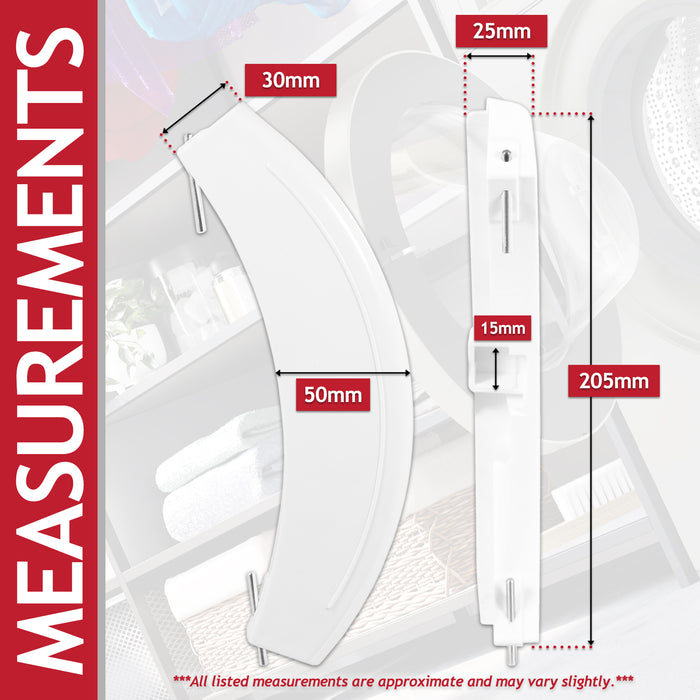 Door Handle for Bosch Neff Siemens Washing Machine 10009732 266751 641104 648581 (White)