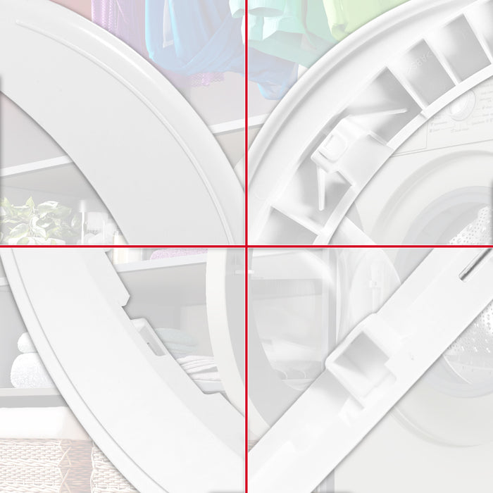 Door Handle for Bosch Neff Siemens Washing Machine 10009732 266751 641104 648581 (White)