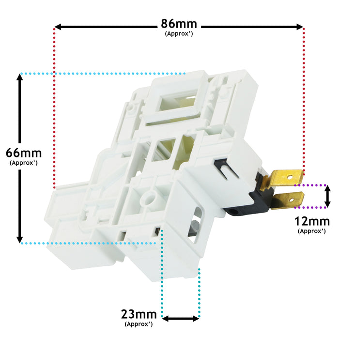 Tumble Dryer Door Lock Interlock Unit For Caple Fits Haier Safety Switch Latch