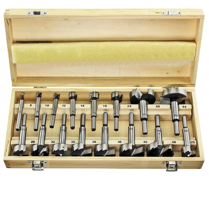 16 Piece Forstner Complete 6mm - 54mm Drill Bit Tool Set