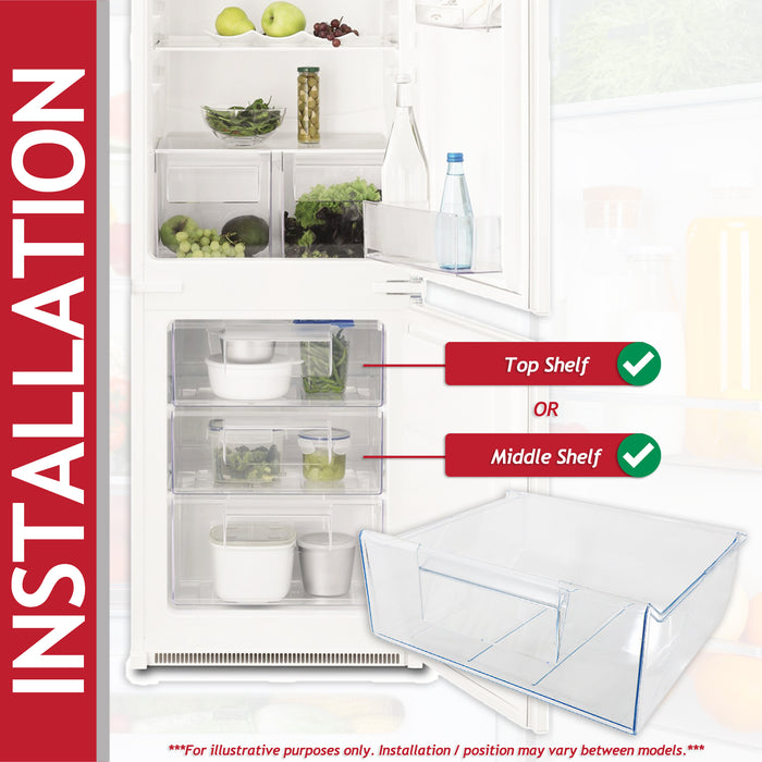 Electrolux Fridge Freezer Drawer ENN FI22 KNT LNT Top Middle Container Box (140075825012)