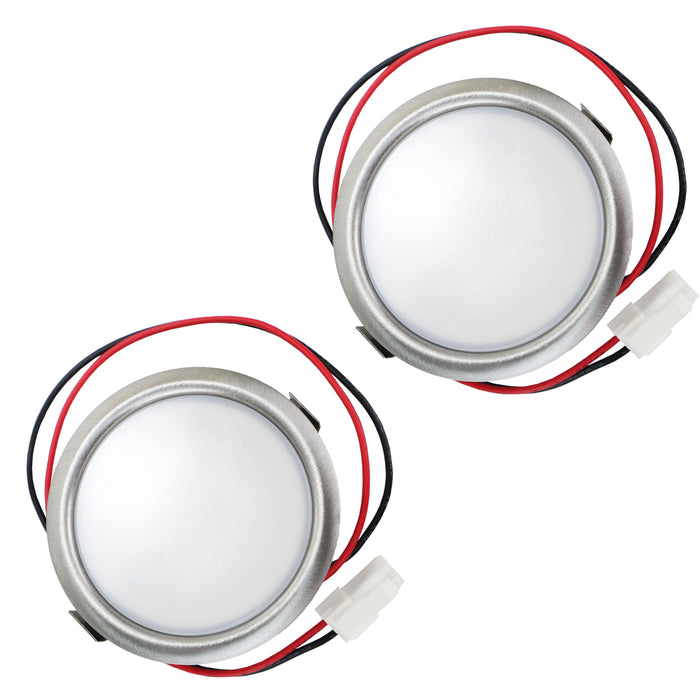 Universal Cooker Hood Light Bulb & Lens Extractor Fan Lamp Diffusor 3.1W, 3V, LED, 67mm (Pack of 2)