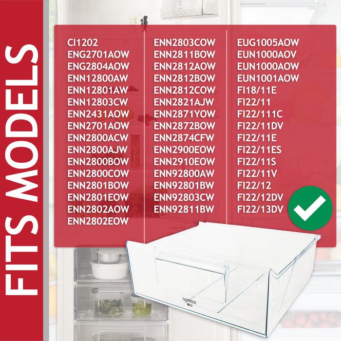 Electrolux Fridge Freezer Drawer ENN EUN FI22 Top Upper Middle Container Box (2647017017)