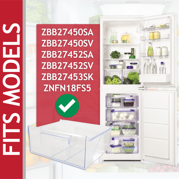 Zanussi Fridge Freezer Drawer ZBB27450 ZBB27452 ZBB27453SK ZNFN18FS5 2nd from Bottom Container Box (8087788017)