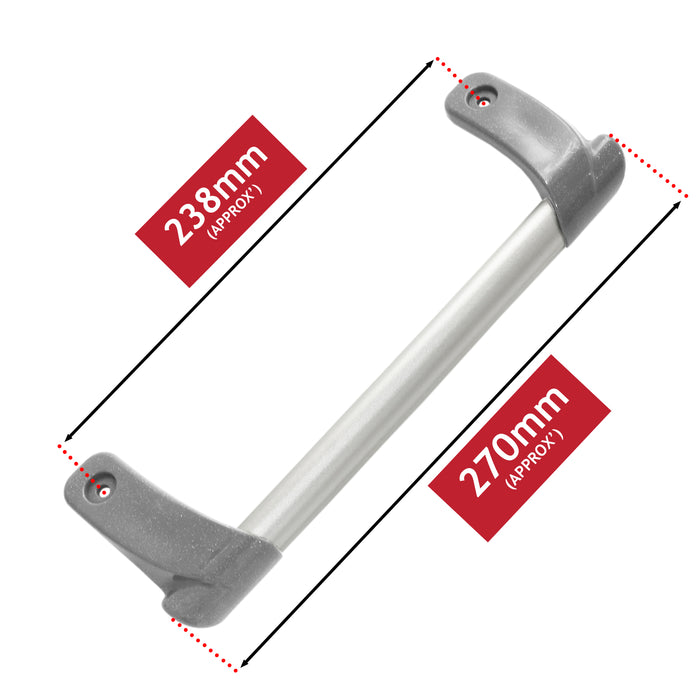 Door Handle for Hotpoint Fridge Freezer Long Bar Grab Graphite Grey C00219322 x 2