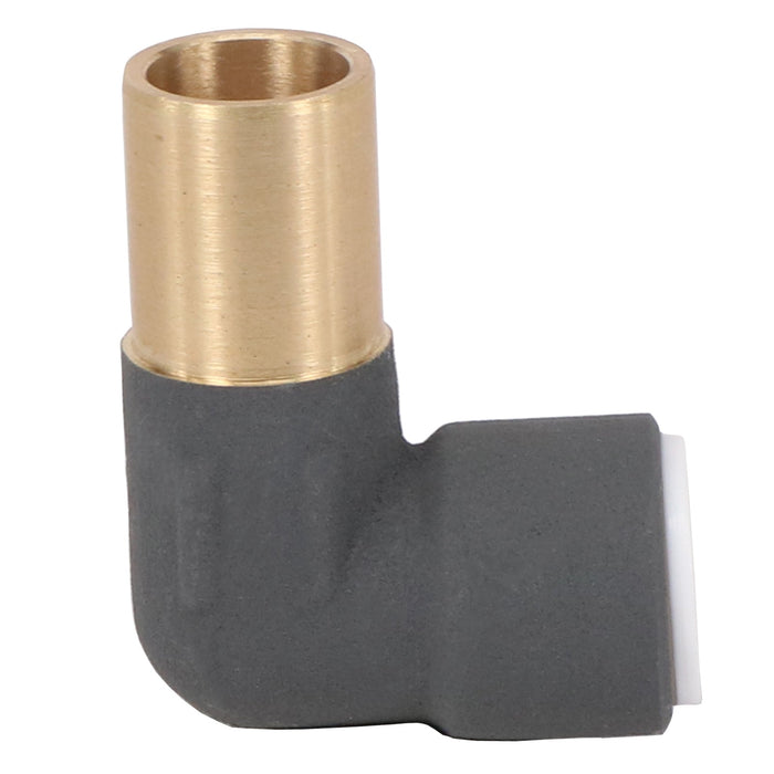 Radiator Valve Reducing Elbow Stem Compression 15mm x 10mm Pushfit Anthracite 4 x Valves