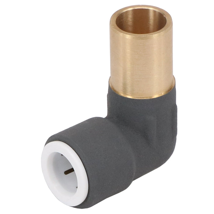 Radiator Valve Reducing Elbow Stem Compression 15mm x 10mm Pushfit Anthracite 4 x Valves