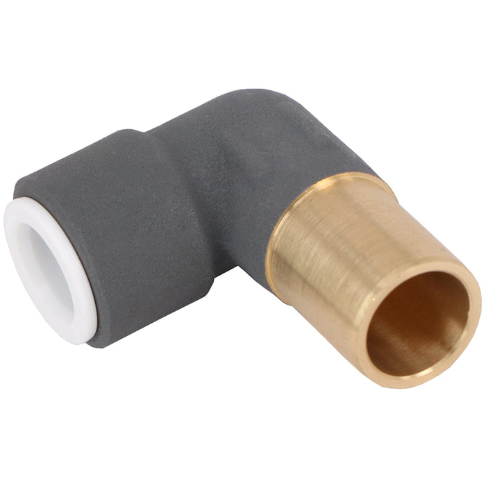 Radiator Valve Reducing Elbow Stem Compression 15mm x 10mm Pushfit Anthracite 3 x Valves