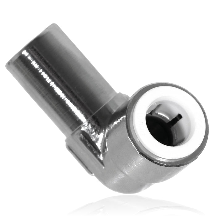 15mm x 10mm Pushfit Radiator Valve Chrome Reducing Elbow Stem Compression (Pack of 2)