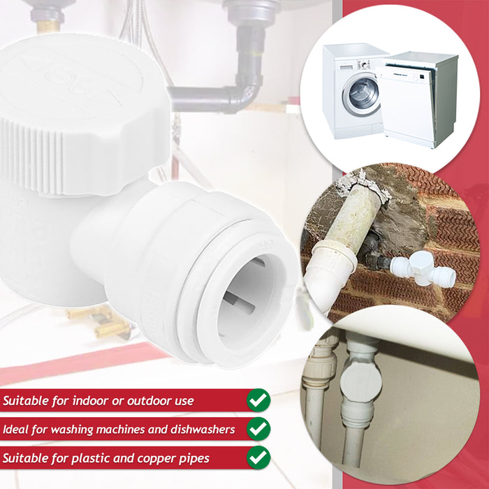 12mm Shut off Valve for Drinking Water Water Fed Pole , Isolating Tap 12mm Push 12mm Shut off Valve for Drinking Water Water Fed Pole , Isolating Tap 12mm Push