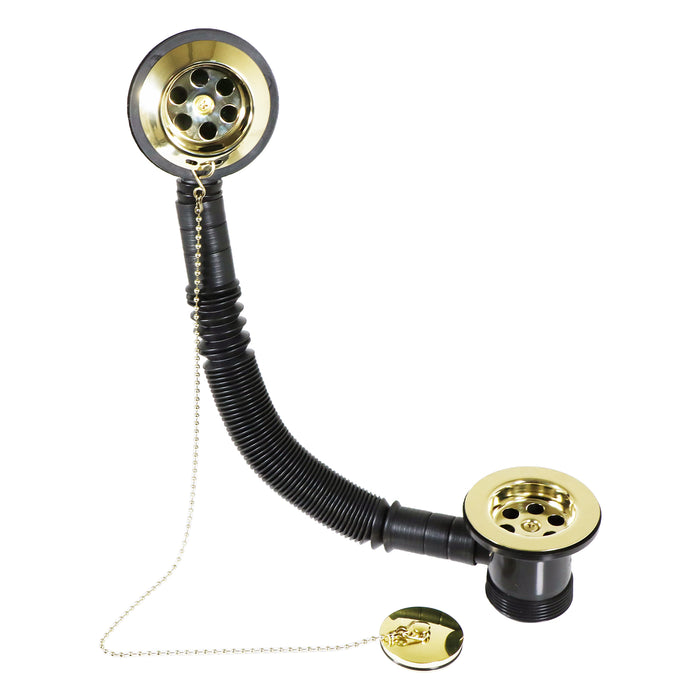 Tub Chain Tub Drain Bath Or Sink Combination Chain Waste And Overflow Kit ...