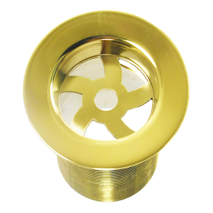 Sink Basin Waste Luxury Slotted Brass Overflow Plug with Chain and Stay (40mm 1 1/4", Gold Finish)