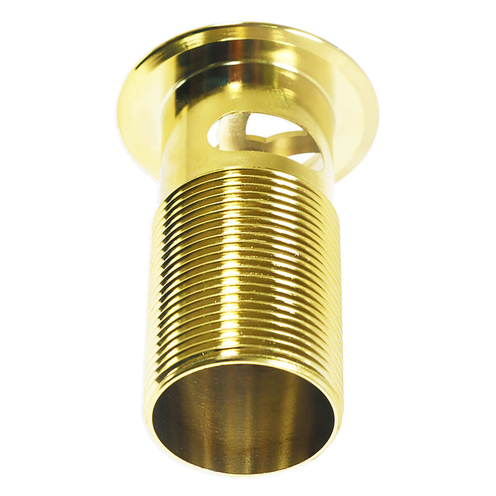 Sink Basin Waste Luxury Slotted Brass Overflow Plug with Chain and Stay (40mm 1 1/4", Gold Finish)