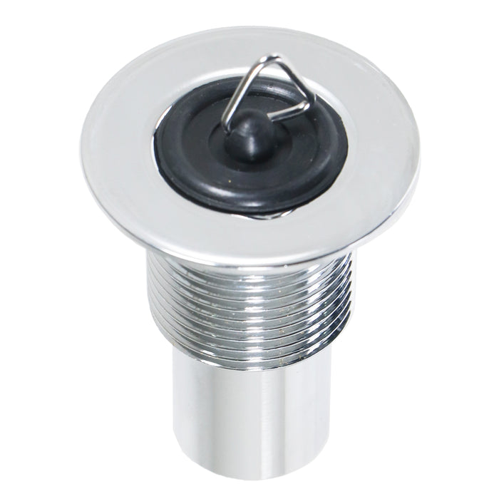 Sink Waste Plug Chrome Brass Caravan Motorhome Campervan Boat Basin Straight Pipe (3/4" 20mm)