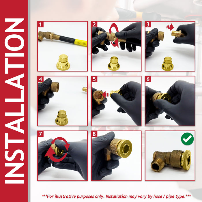 Cooker Hose Blanking Plug 1/2" BS669 Standard Brass Bayonet Gas Connector Safety Socket