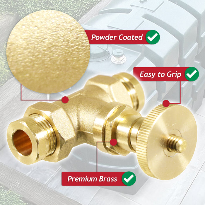 Fusible Head Fire Safety Valve for Central Heating Oil Line (3/8" BSP or 10mm Compression Connection)