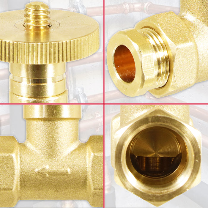 Fusible Head Fire Safety Valve for Central Heating Oil Line (3/8" BSP or 10mm Compression Connection)