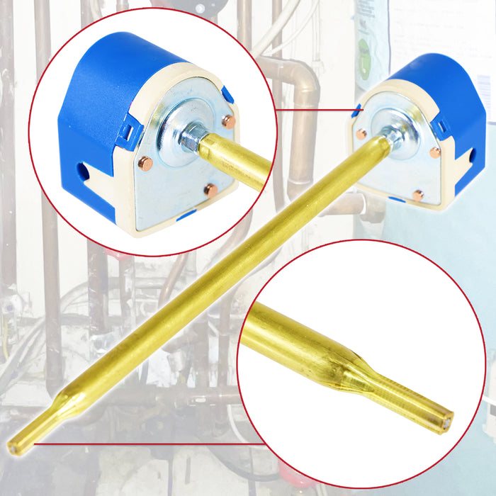 Immersion Water Cylinder Heater Thermostat Dual Safety Control & High Limit Rod Unit (7", 15A, 240V~)