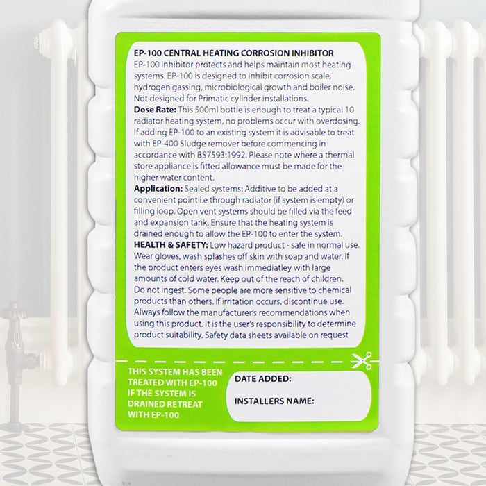 Central Heating Inhibitor Concentrate Anti Corrosion Scale Radiator Liquid (500ml Bottle)