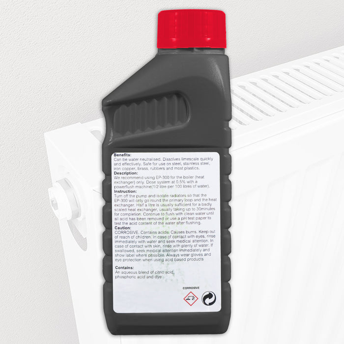 Boiler Heat Exchanger Descaler Concentrate Central Heating Scale Liquid (500ml Bottle)