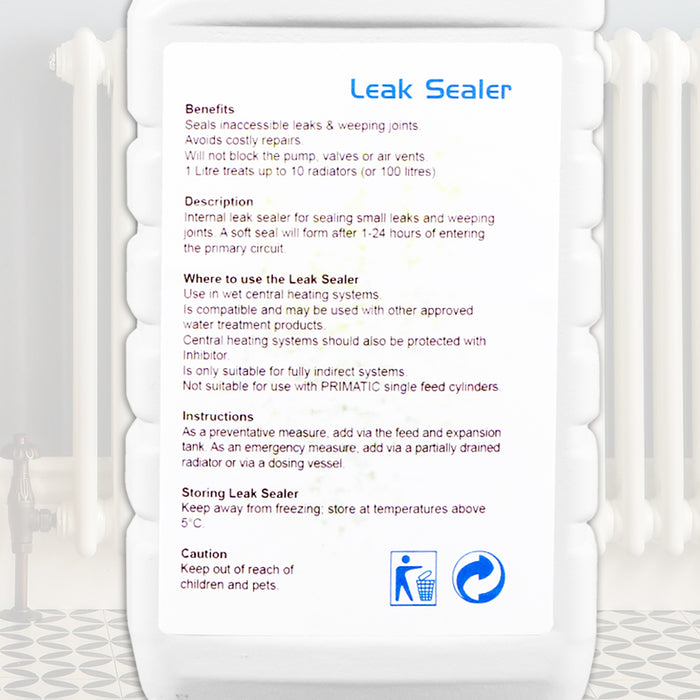 Central Heating Leak Sealer Concentrate Radiator Boiler Pipe Seal Liquid (500ml Bottle)