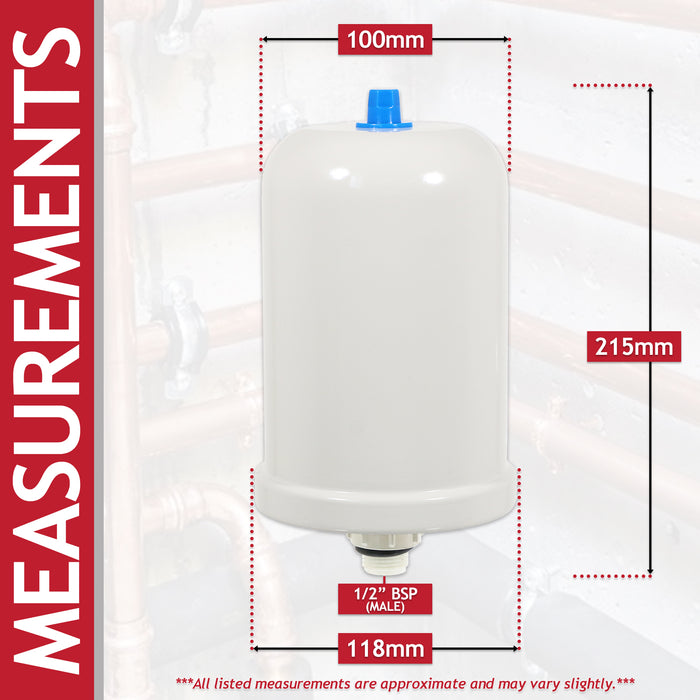 Potable Water Expansion Vessel 2 Litre 4 Bar 1/2" BSP Male Mini Pressure Tank