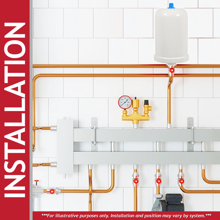 Potable Water Expansion Vessel 2 Litre 4 Bar 1/2" BSP Male Mini Pressure Tank