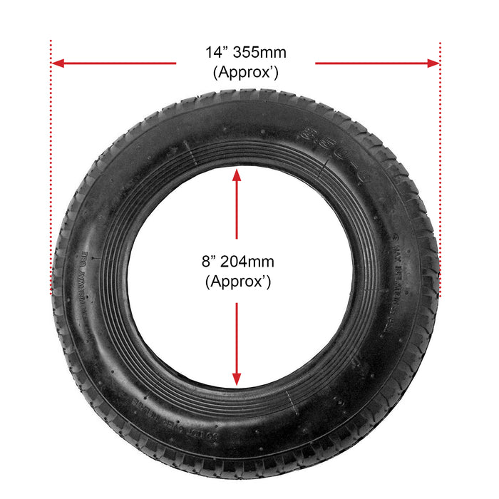 Tyre 3.50-8 Wheelbarrow Scooter Trolley Trailer Cart Pneumatic Innertubes x 2