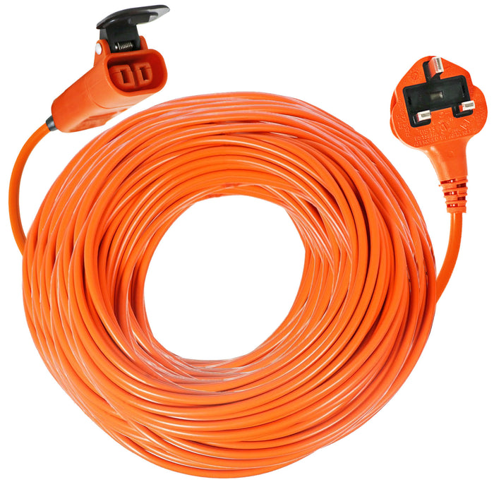 Power Cable for Flymo Lawnmower Strimmer Hedge Trimmer Garden Vac Lead Plug 25m