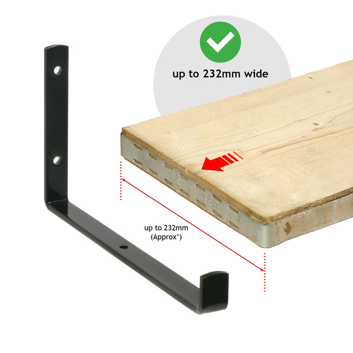 Rustic Shelf Brackets Scaffold Board Industrial Vintage Handmade Steel Metal