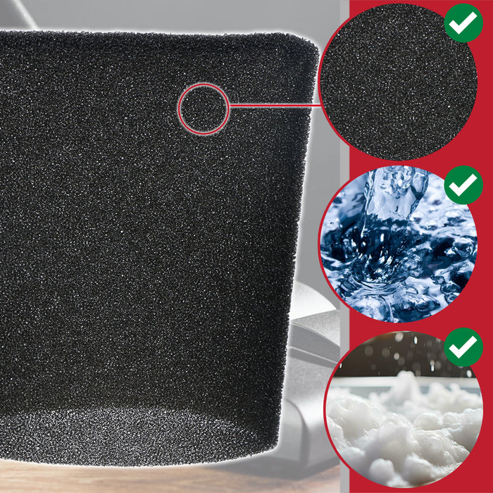 Foam Filter Sleeve for Shop-Vac 20 Litre and Above Wet & Dry Vacuum Cleaner (22cm, Pack of 2)