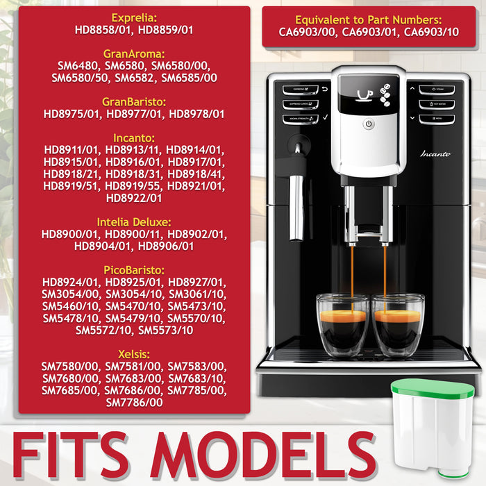 Water Filter for Saeco AquaClean Exprelia GranAroma GranBaristo Incanto Intelia Deluxe PicoBaristo Xelsis Coffee Machine CA6903