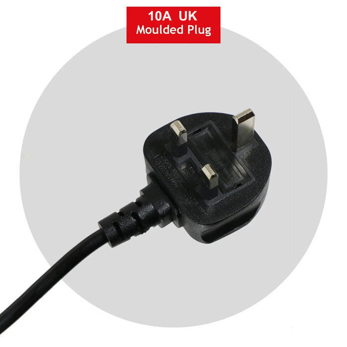XL Extra Long 12M Metre Black Cable Mains Power Lead for Shark Vacuum Cleaner (UK Plug)