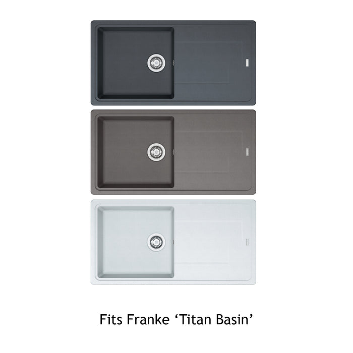 Round Chrome Overflow Cover fits Franke Titan 112.0021.105 1120021105