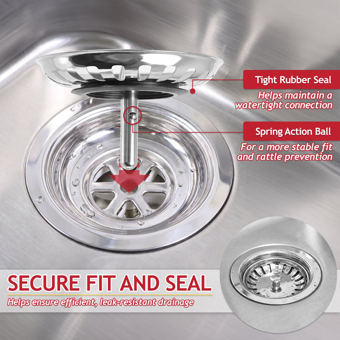 Franke 90mm Sink Waste Strainer Basket Kit Stainless Steel Genuine Replacement (112.0180.536)