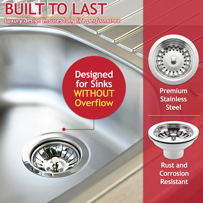 Franke 90mm Sink Waste Strainer Basket Kit Stainless Steel Genuine Replacement (112.0180.536)
